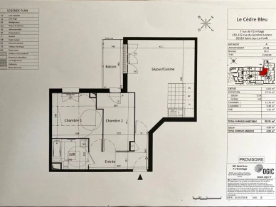 Appartement à vendre 3 pièces de 60,41 m² à Saint-Leu-la-Forêt